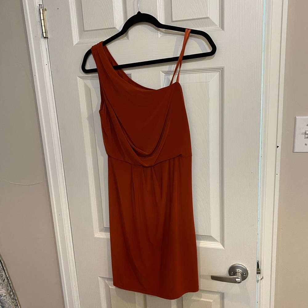 NWT Orange one shoulder dress